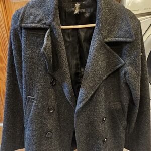 Apostrophe Charcoal Pea Coat